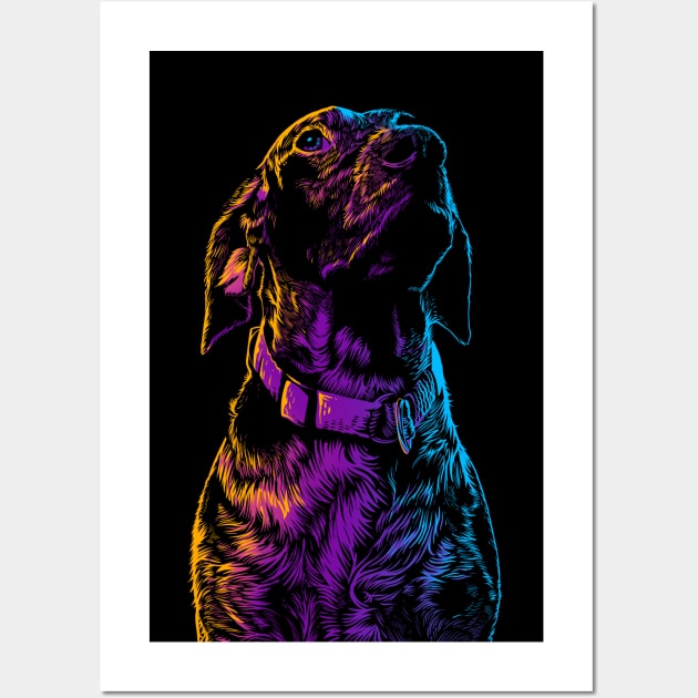 Labrador Retro 80s Wall Art by Engga